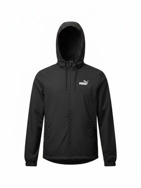 Puma Black Hooded Lightweight Windbreaker Jacket